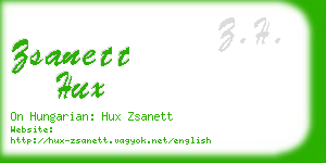 zsanett hux business card